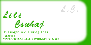 lili csuhaj business card